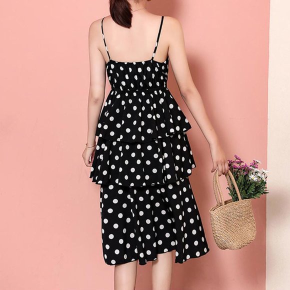 Trendy sling waist sweet temperament dress - Picture 5 of 5
